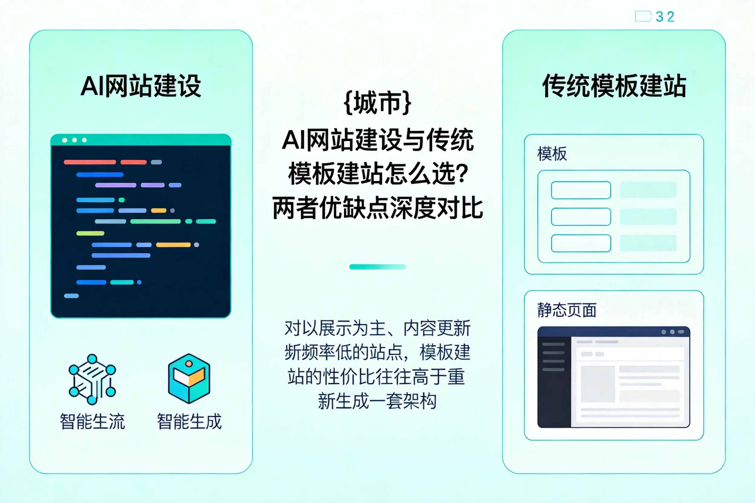 新星AI网站建设与传统模板建站怎么选?两者优缺点深度对比