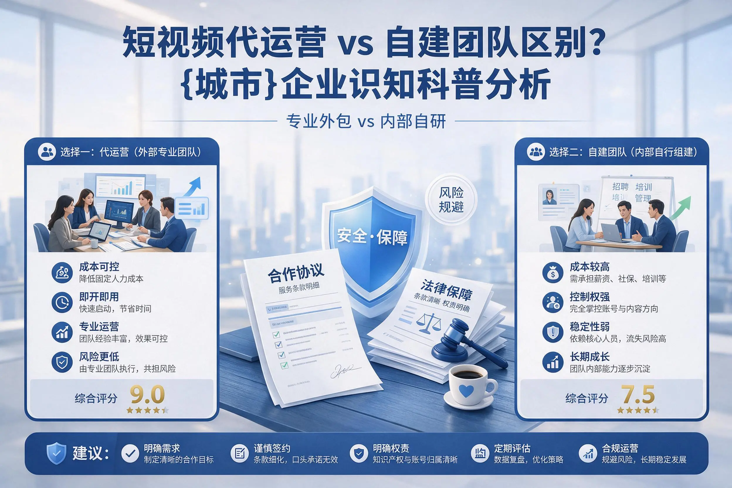 短视频代运营与自建团队区别?新星企业认知科普分析