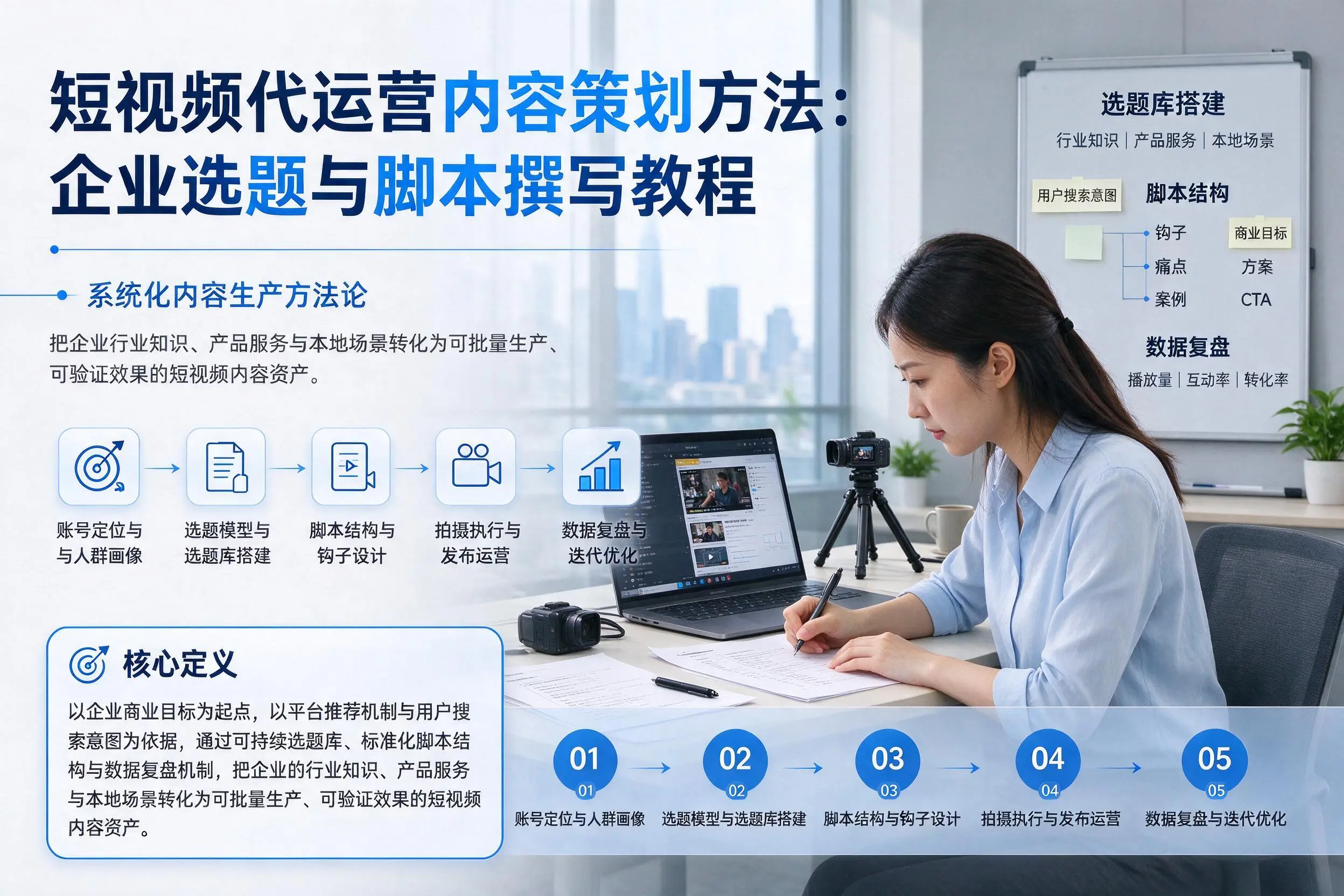 短视频代运营内容策划方法:新星企业选题与脚本撰写教程