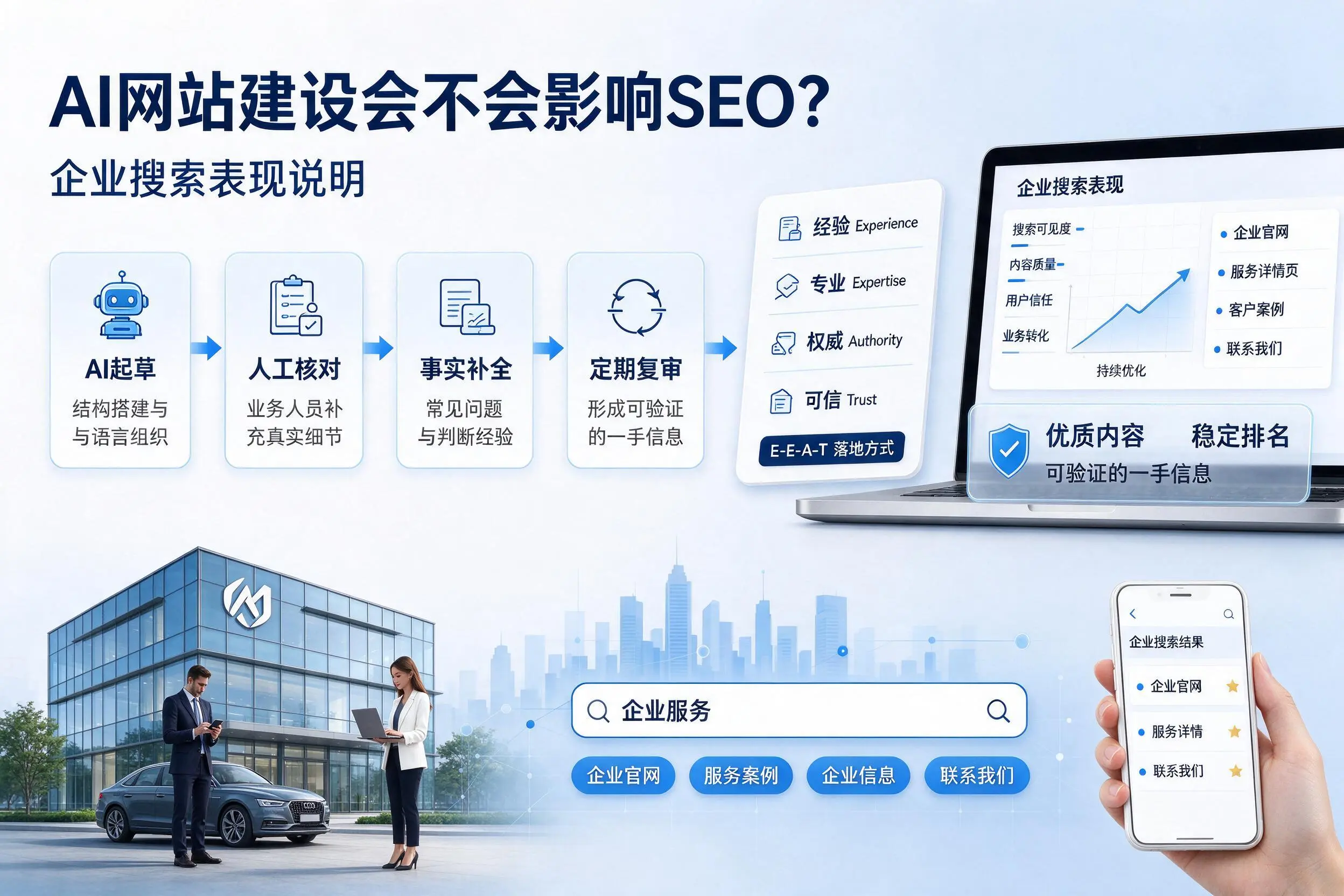 AI网站建设会不会影响SEO?新星企业搜索表现说明