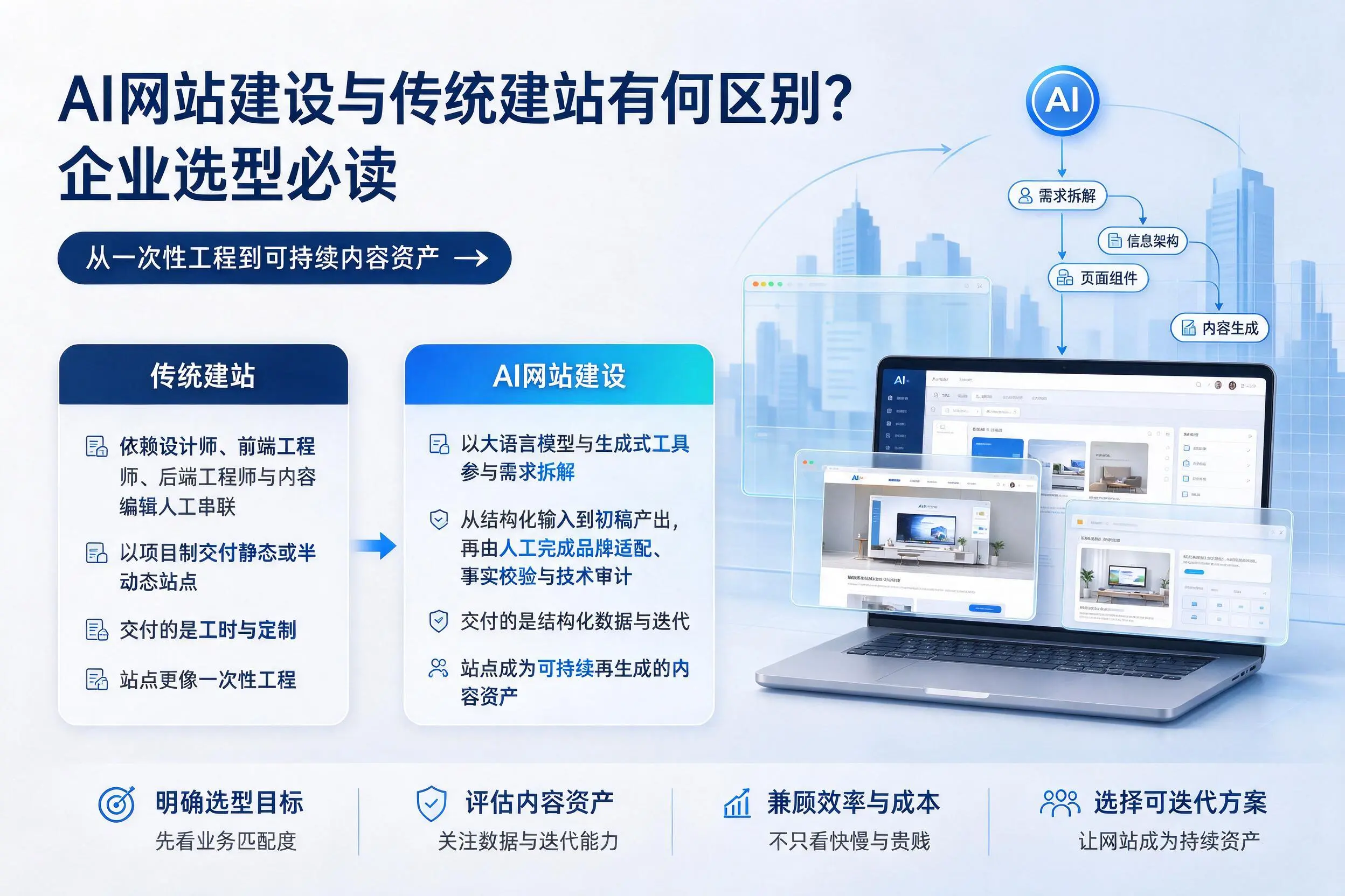 AI网站建设与传统建站有何区别？新星企业选型必读