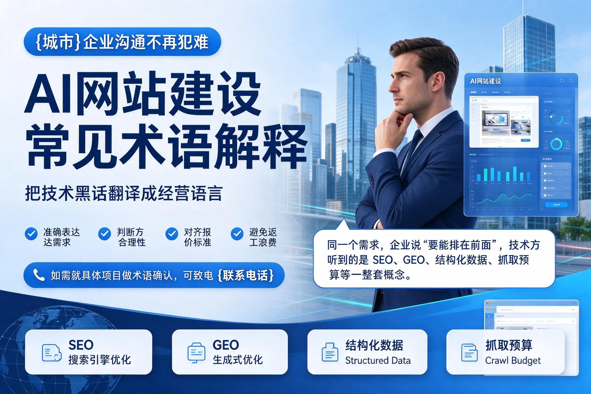 AI网站建设常见术语解释，新星企业沟通不再犯难