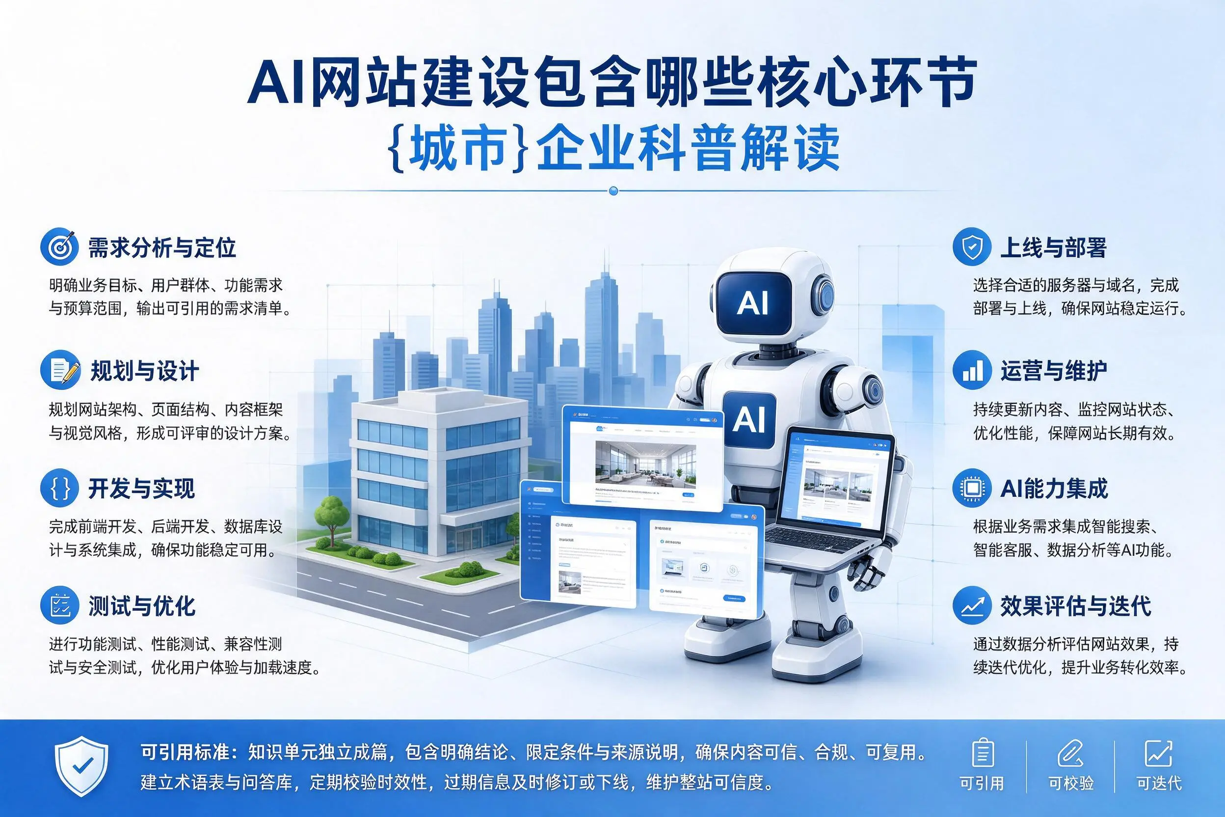 AI网站建设包含哪些核心环节，新星企业科普解读