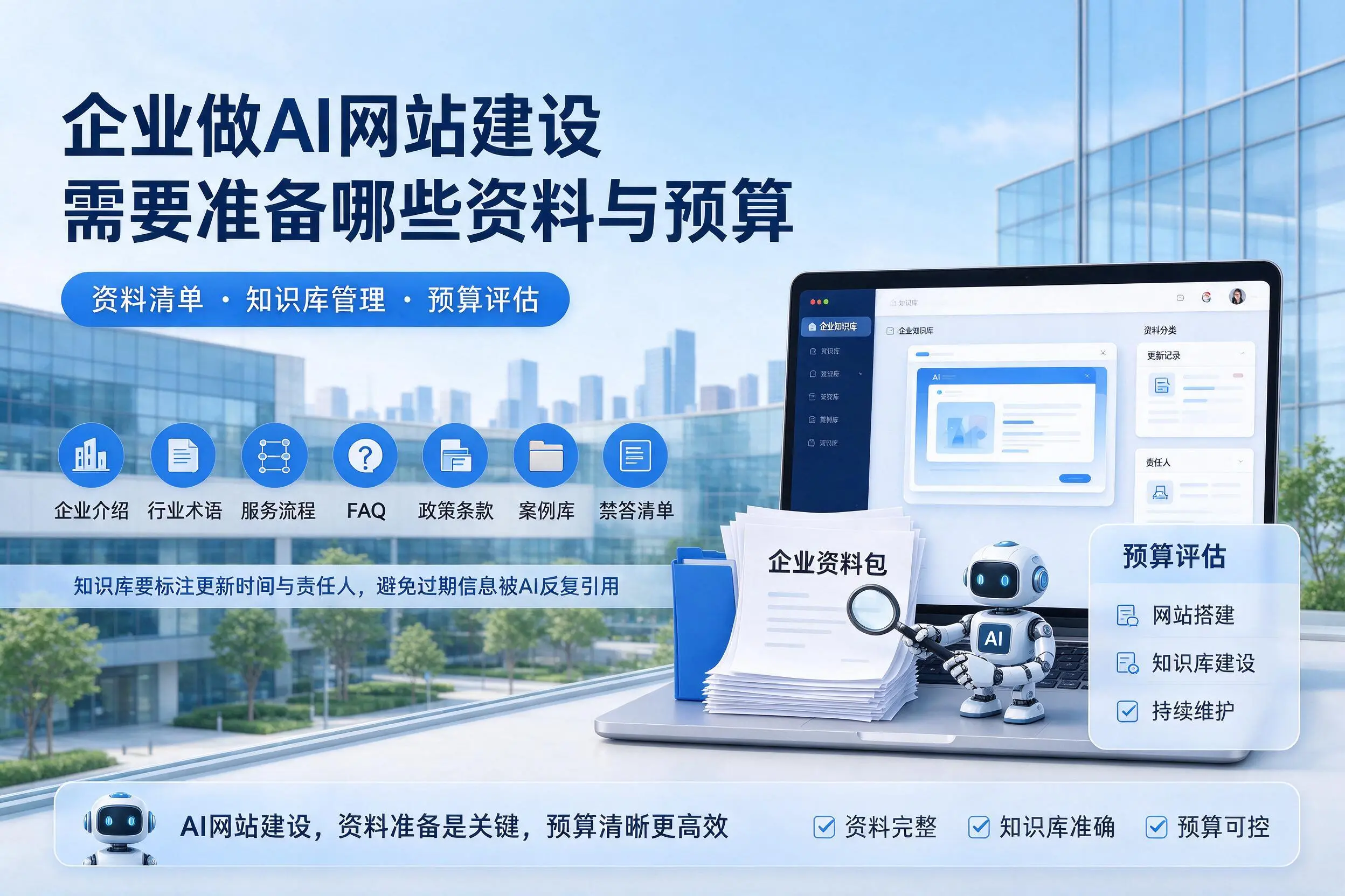 新星企业做AI网站建设需要准备哪些资料与预算