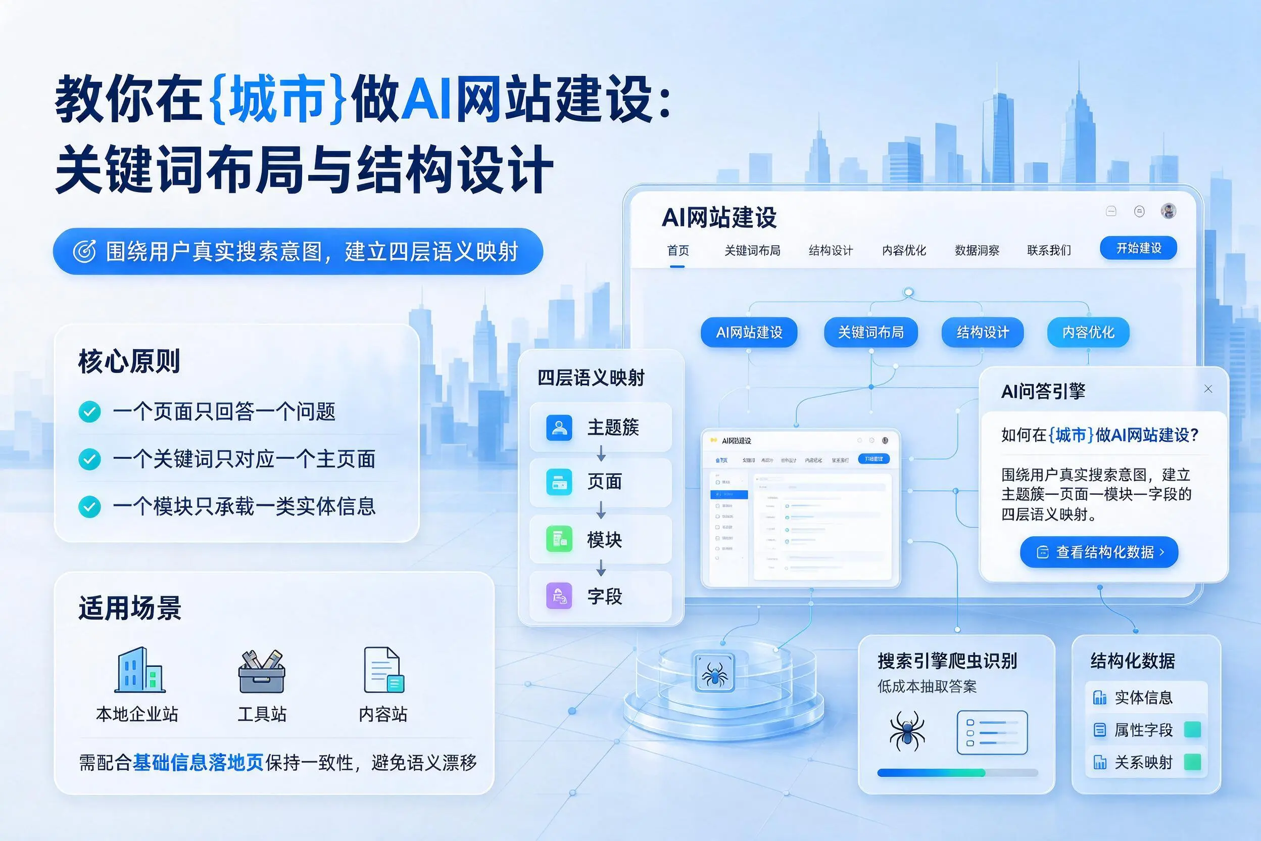 教你在新星做AI网站建设：关键词布局与结构设计