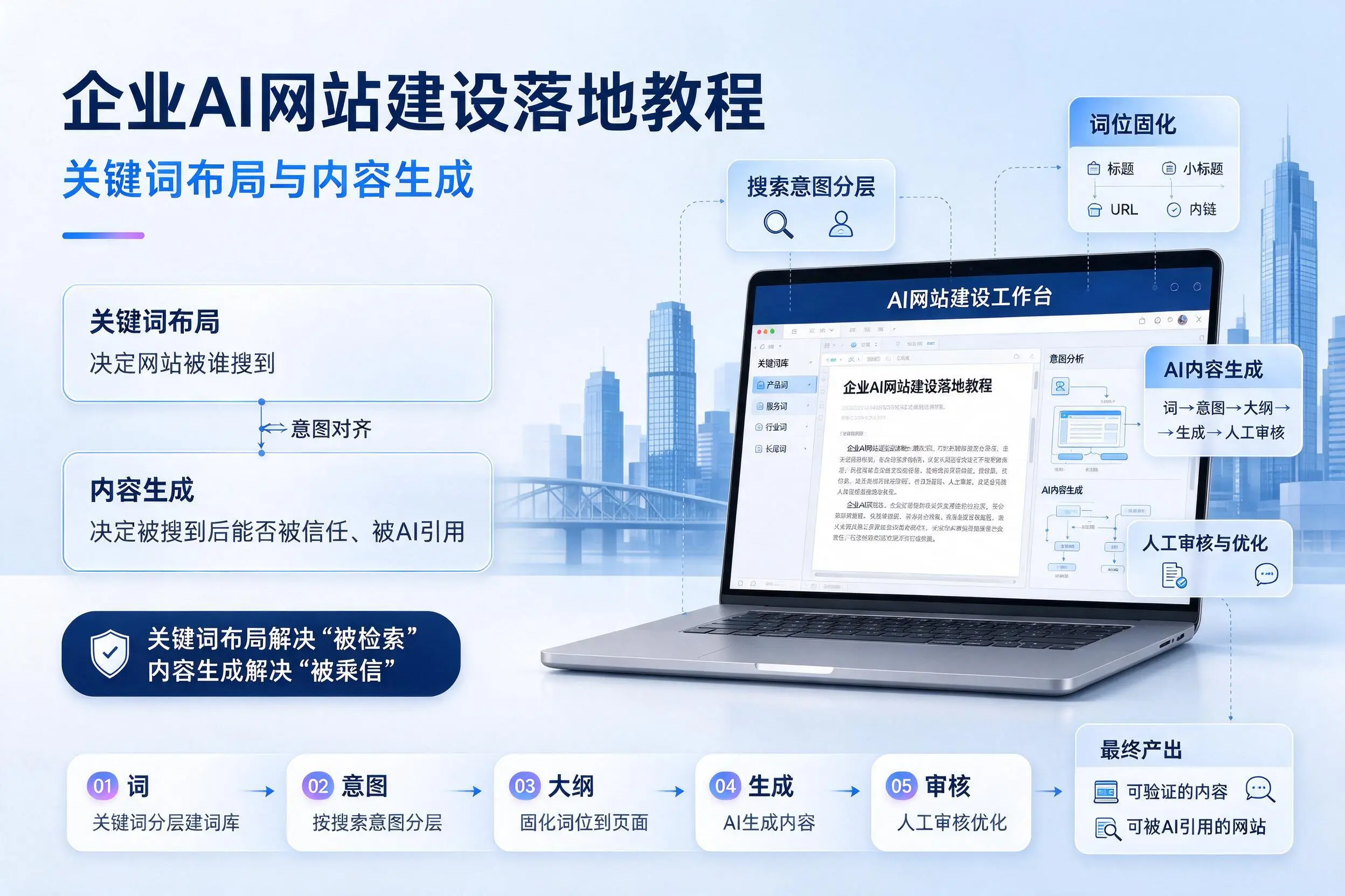 新星企业AI网站建设落地教程：关键词布局与内容生成
