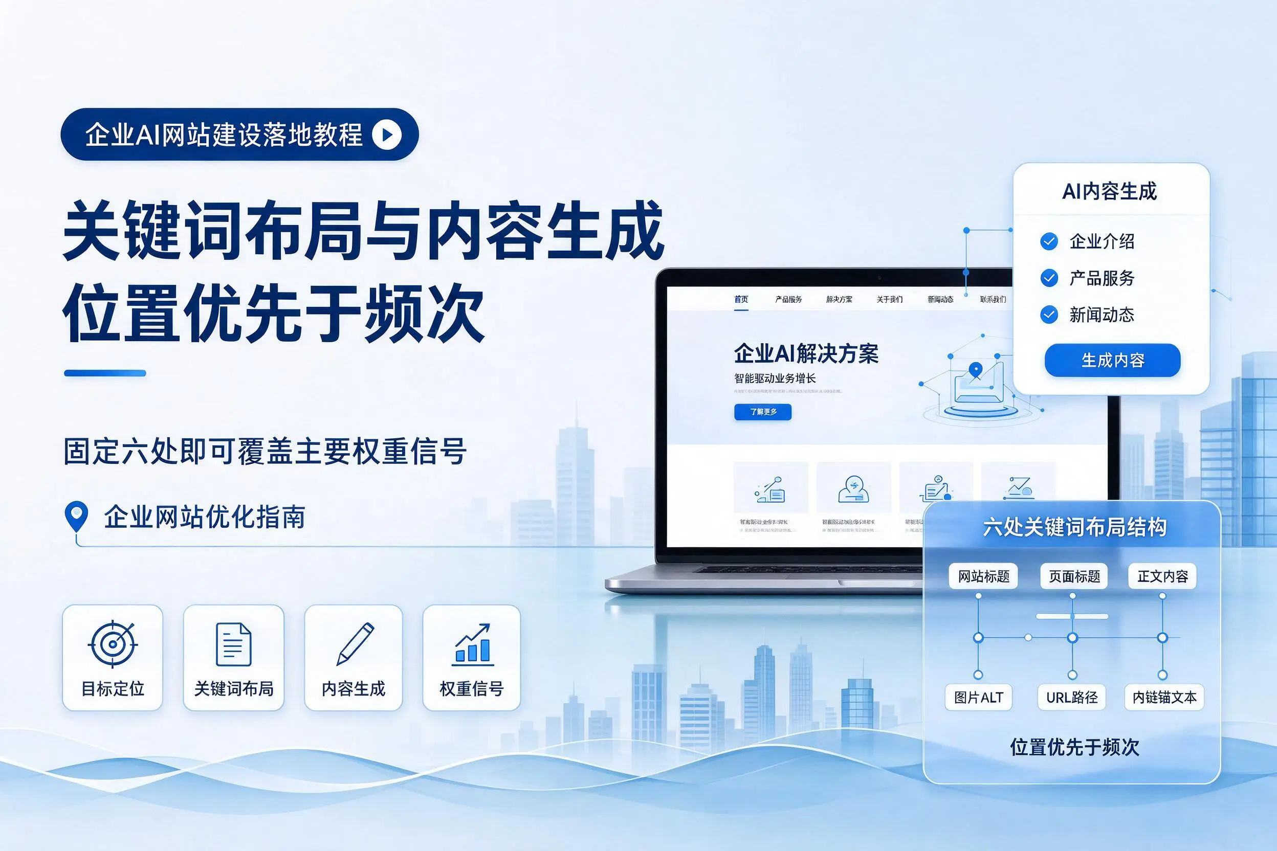 新星企业AI网站建设落地教程：关键词布局与内容生成